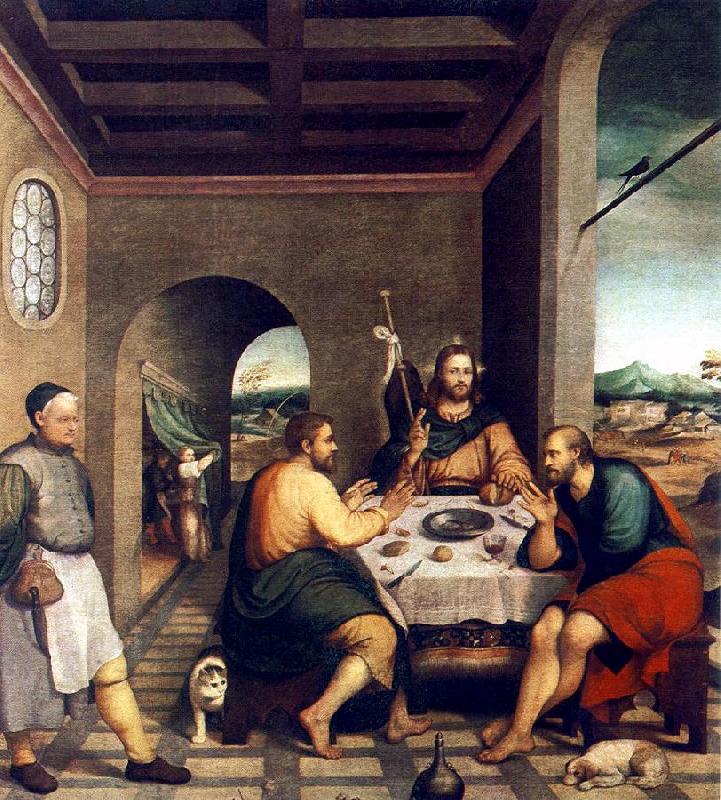BASSANO, Jacopo Supper at Emmaus sf Sweden oil painting art